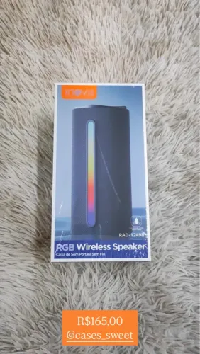 Caixa de Som Portátil RGB Wireless Speaker Inova