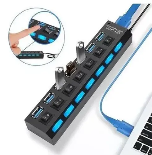 Hub USB switch 7 portas (entrega)