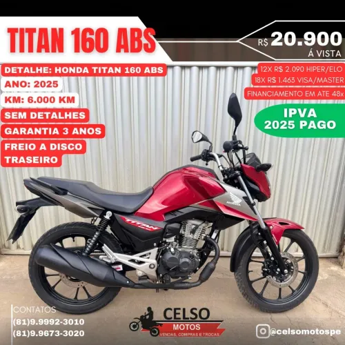 Titan 160 2025 ABS c/6.000km Financio 48x Troco Aceito Cartão 