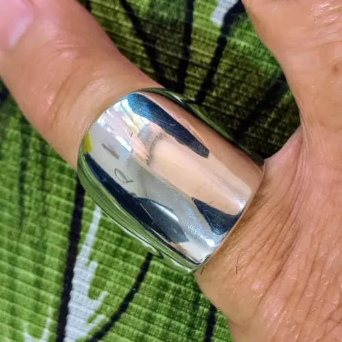 Anel de Prata Polida 