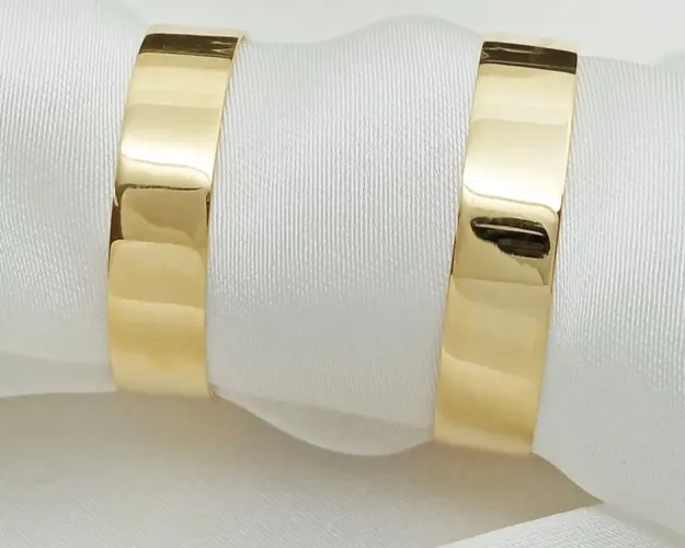 Par de Aliança em Ouro 10k 