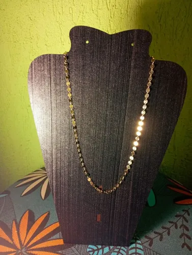 Colar elo chapado feminino