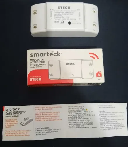 Interruptor Inteligente Wi-Fi Smarteck - Controle sua casa pelo celular