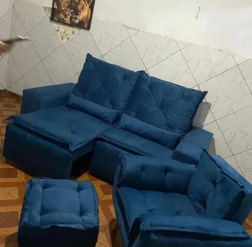 Sofá poltrona+puff