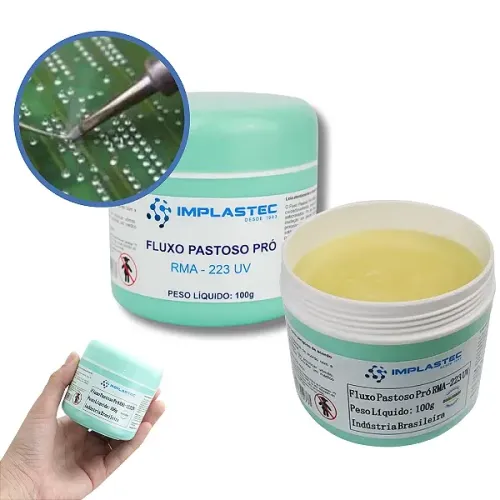 Fluxo Pastoso Pró Rma-223 Uv Reflow Bga Pote 100g - Implastec 