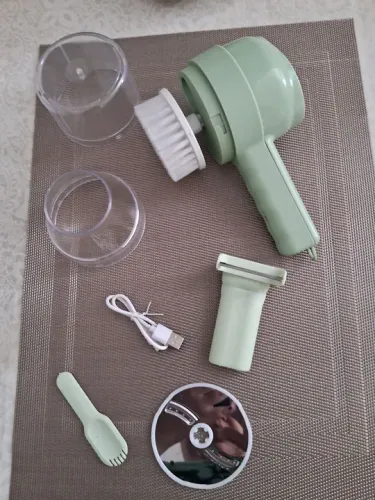 Multi processador USB fatiador alimentos com escova rotativa