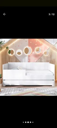 Berço Cama 2 em 1 Duplo Branco - Para Gêmeos
