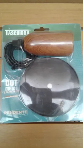 Pendente Cabo Ajustável Dot Metal Vintage Quarto Moderno Cor Amadeirado