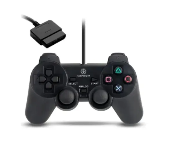 Controle Ps2 com Fio Dualshok Analogico Kapbom Novo Joystick 