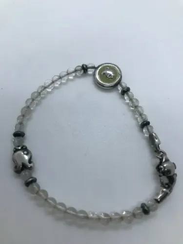 Pulseira com detalhes de peixe em prata 925