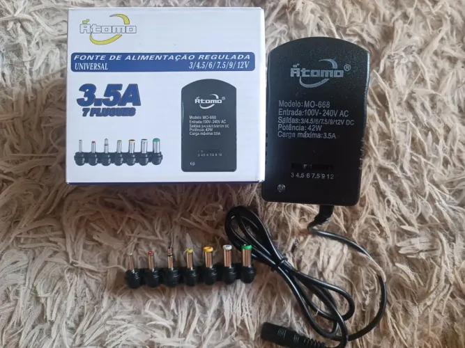 Carregador Universal 3.5A, 7 Plugues, 3V - 12V