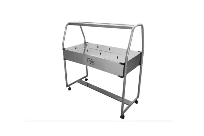 Buffet Carro Self-Service em Inox- 8 Cubas 1/2 Quentes SPL508 - Spolu