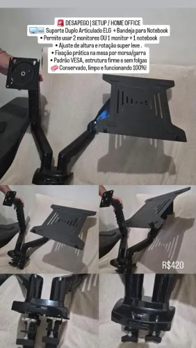 Suporte articulado para HOME OFFICE
