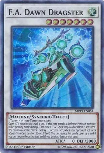 Yugioh!!! F.A. Dawn Dragster MP19-PT061 Super Rare