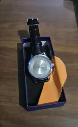Relógio poedagar 968 pulseira em couro 
