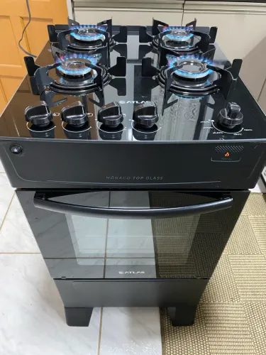 Fogão Mesa Vidro Automático Usado - entrego !