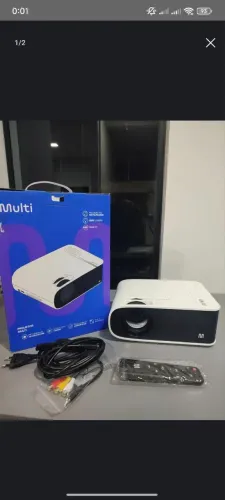 Projetor Multilaser Multi PJ006 Full HD Wi-Fi - Seminovo, Usado Apenas 1 Vez