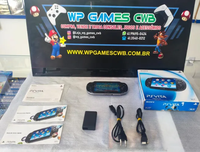 PS VITA TOP NA CAIXA COM SERIAL BATENDO 
