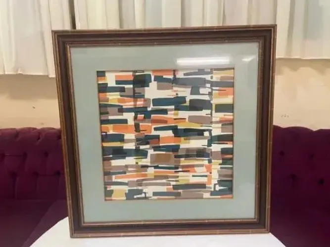 Quadro Gravura com Moldura de Madeira e Vidro 