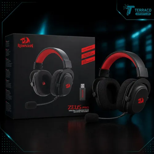 Headset Gamer Redragon Zeus Pro Wireless 7.1 