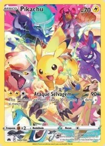 CARTA POKEMON PIKACHU (160/159) - REALEZA ABSOLUTA - NM