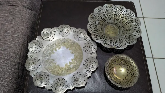 Conjunto de Prataria Vintage - Prata Regina e Meridional (3 Peças)