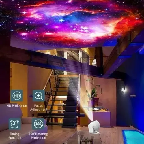 Projetor de Galáxias E Planetas Estelares 360° 12 Em 1