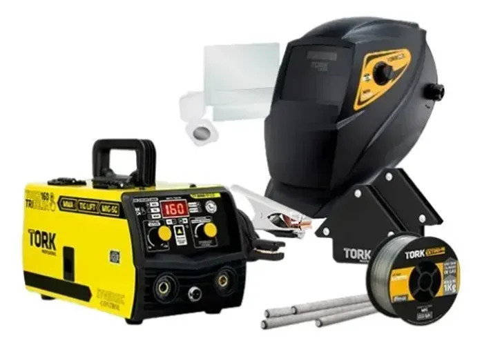 Kit Tork 160a Inversora 3x1 Com Máscara Solar 220v