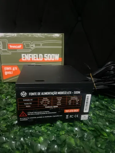 Fonte de Alimentação ATX TGT Enfield 500W Preta ? Nova e Lacrada