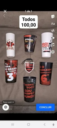 Copos do Flamengo