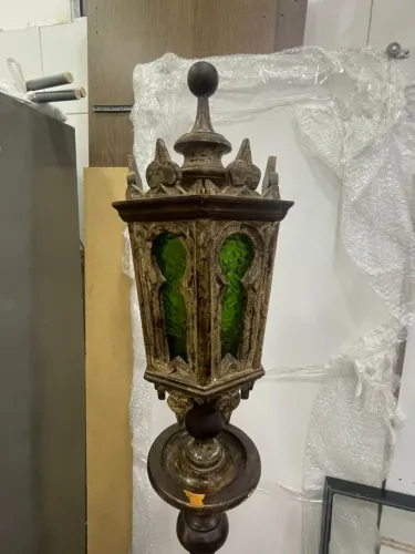retirada jardim Miriam olha que linda luminária tesouro relicário chegou primeiro leva