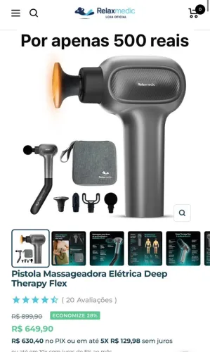 Pistola profissional de massagem