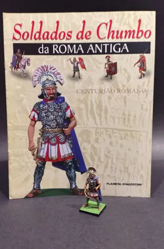 Miniatura Centuriao Romano Chumbo Roma DeAgostini Com Fasciculo Edicao 16