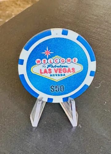 Ficha $50 Cassino Las Vegas Nevada Souvenir