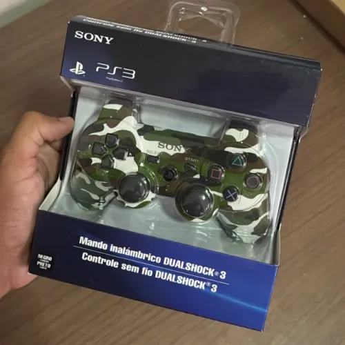 Controle Ps3 Camuflado Verde Exército Sem Fio Pronta Entrega