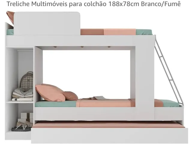 Cama treliche cor branca sem avaria
