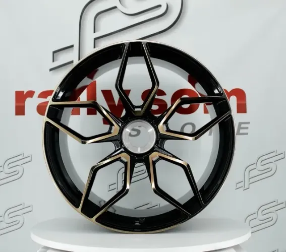 Jogo de Roda Porsche 911 Turbo S Preto com Bronze - 20x9 e 21x12 Offset 40 e 60 (Nv)