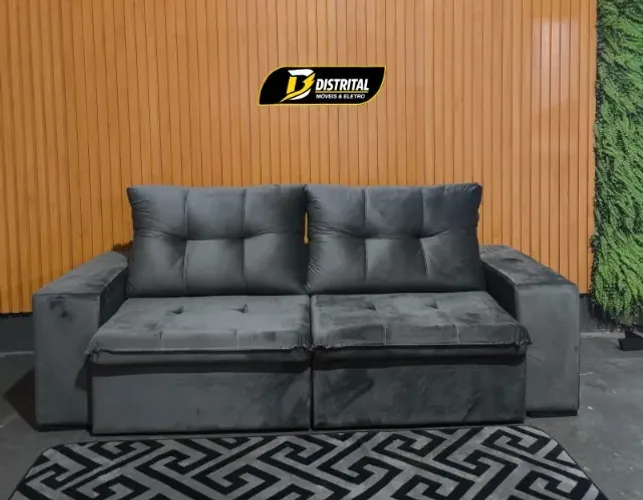 Sofá Roma 1,70m Tecido Suede NOvo