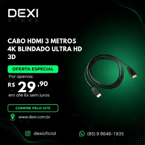 Cabo HDMI 2.0 4K Ultra HD - 3 Metros It Blue