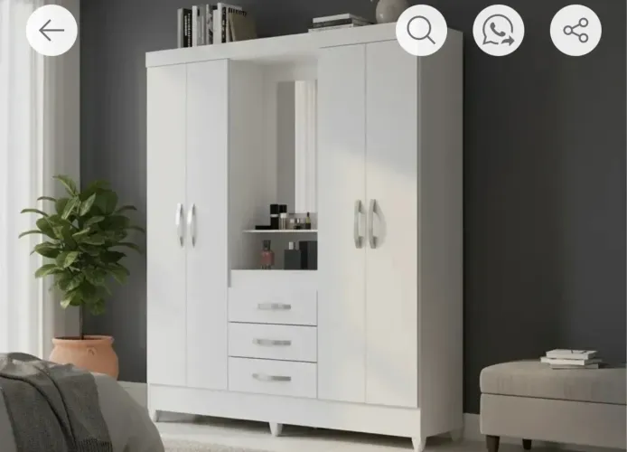 Guarda-roupa de solteiro branco