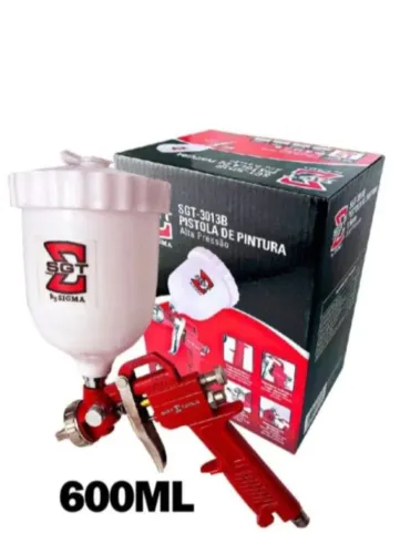 PISTOLA DE PINTURA GRAVIDADE CANECA PLÁSTICA 600ML