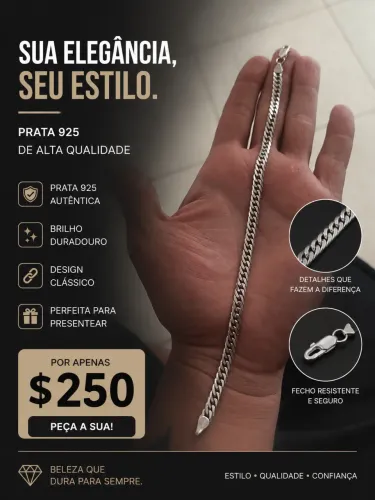 Pulseira de Prata Maciça - Estilo Grumet ?