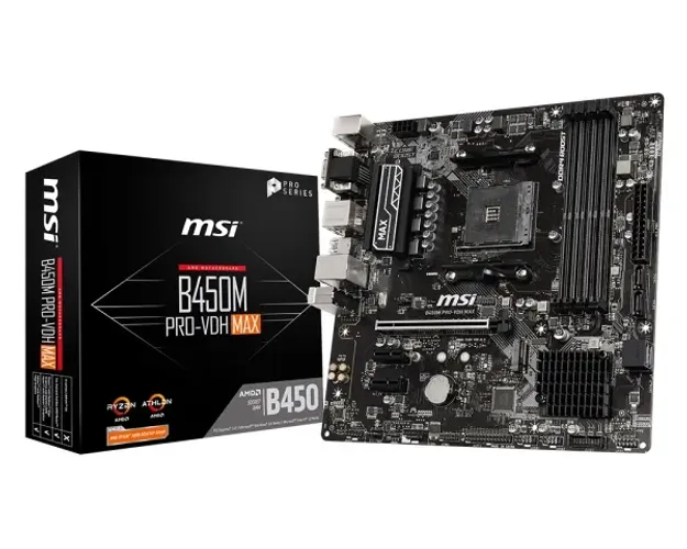 PLACA MÃE MSI B450M PRO-VDH MAX AM4