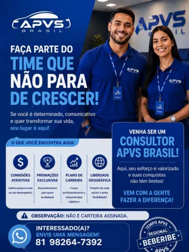 ? Oportunidade para Consultor de Proteção Veicular - APVS Brasil