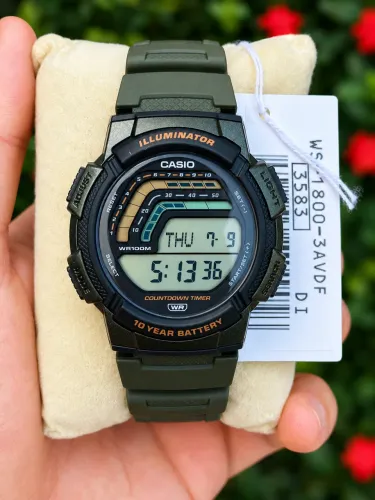 Relógio Casio WS-1800 3AVDF verde militar novo