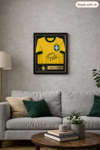 Quadro/placa Decorativa Pelé Seleção Brasileira Mdf