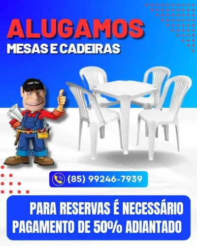 Alugamos mesas cadeiras e pula pula