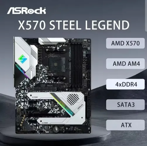 Placa mae X570 Steel Legends AM4