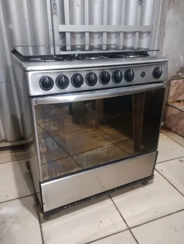 FOGÃO BRASTEMP TODO INOX ORIGINAL SEM NENHUMA PINTURA FUNCIONANDO TUDO