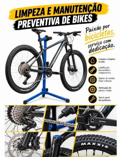 Limpeza e manutenção preventiva de bike.